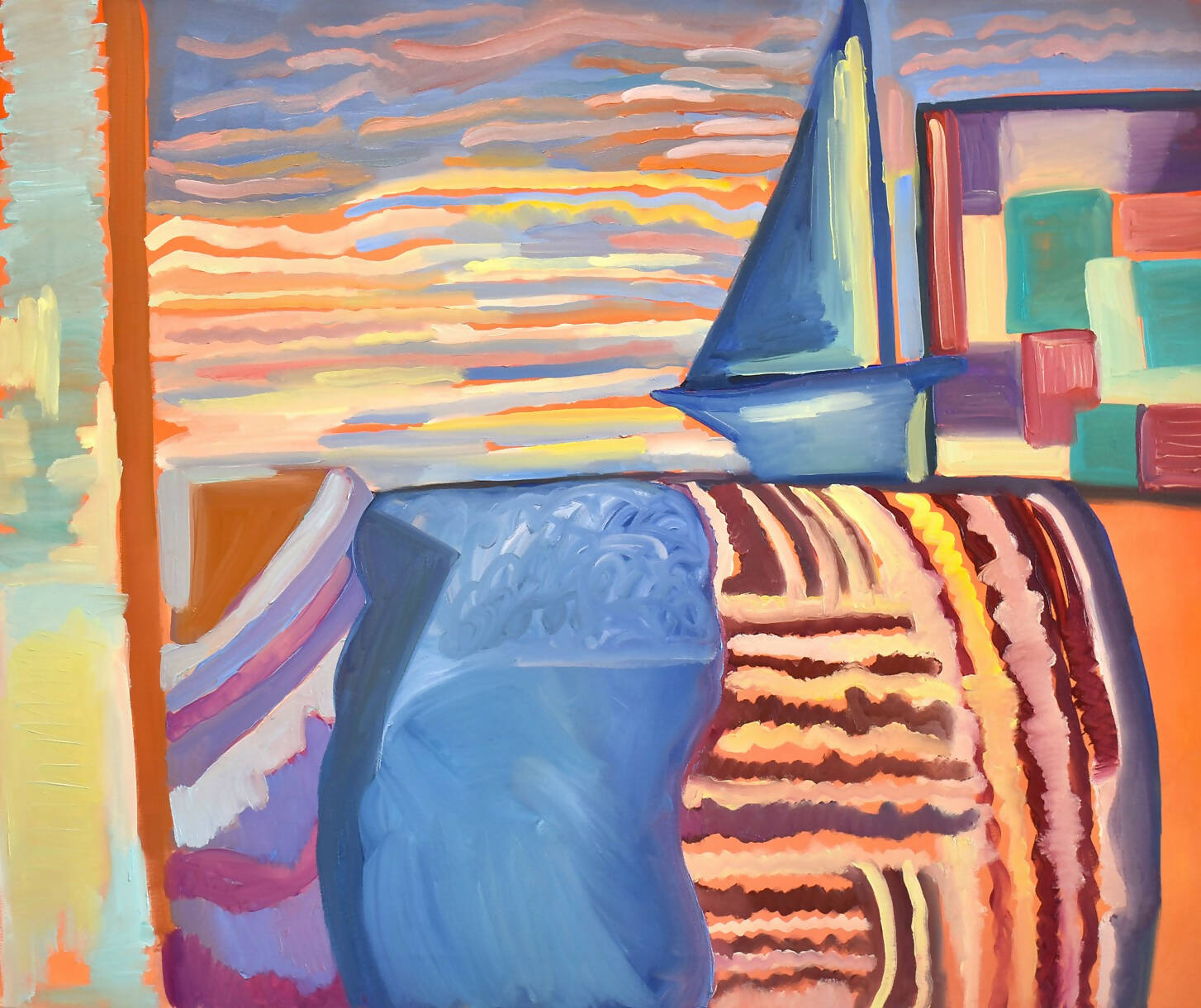 Sailboat Meets Stained Glass Still-Life (40x48