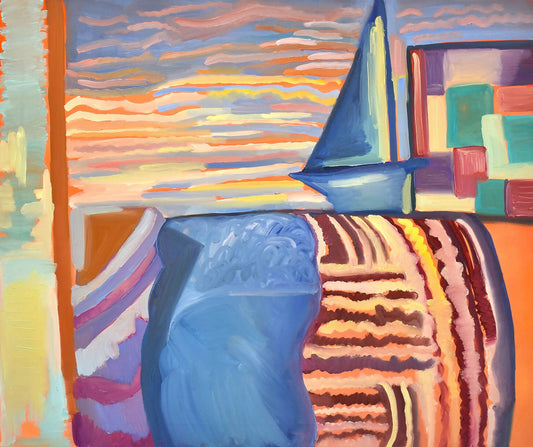 Sailboat Meets Stained Glass Still-Life (40x48")