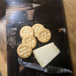 Rustic wood epoxy cutting boards