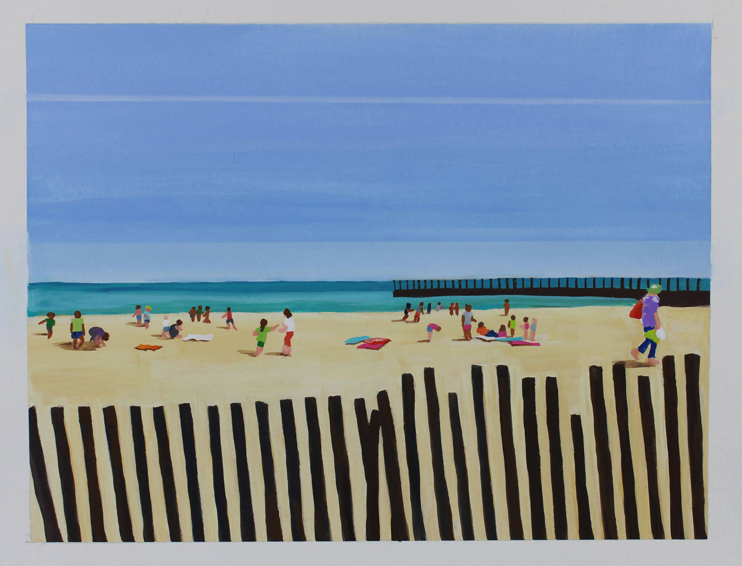 Lee Street Beach Crowd Print