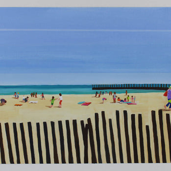 Lee Street Beach Crowd Print