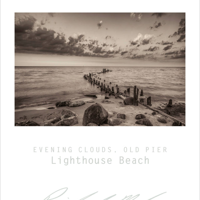 Lighthouse Beach Old Pier & Clouds