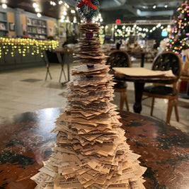 Book Page Christmas Trees