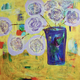 Yellow Room with Purple Vase