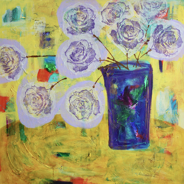 Yellow Room with Purple Vase