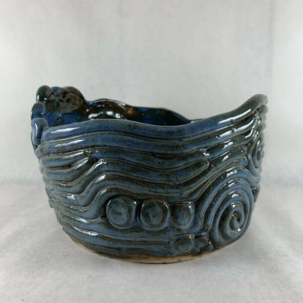 Ceramic Coil Pot in Blue Green