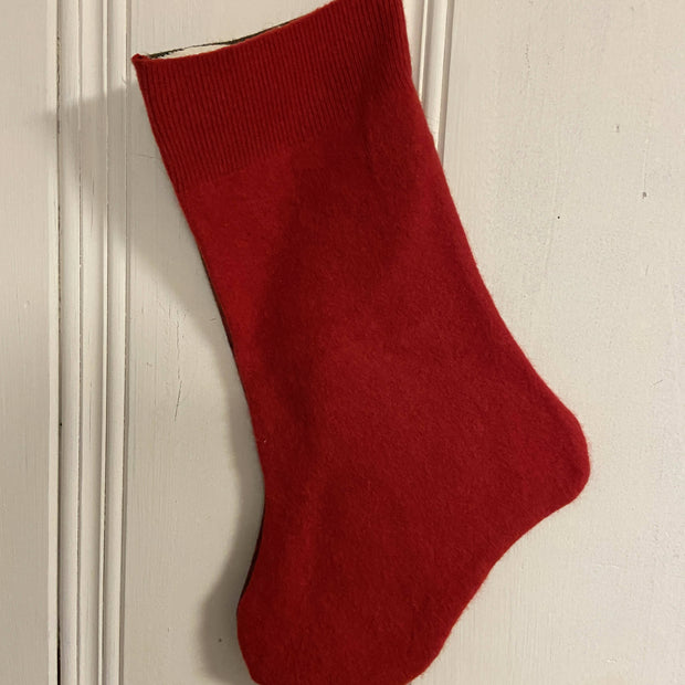 Medium Stocking Boot Repurposed Sweater Felted Wool