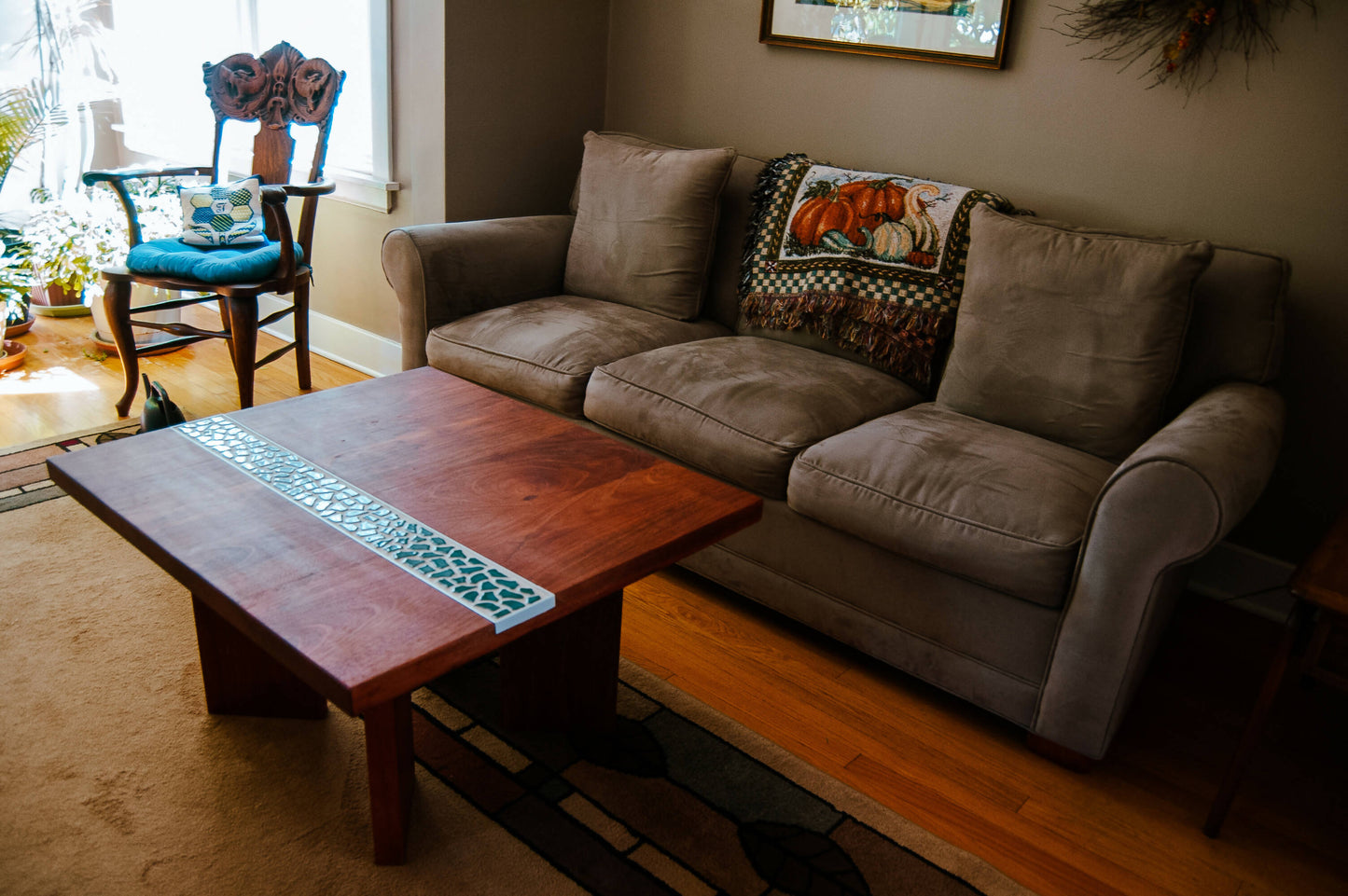 Jatoba Coffee Table with Mosaic