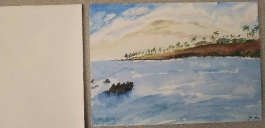5x7 Hawaii Printed Watercolor Card