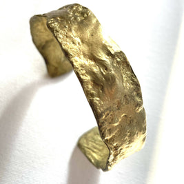 Reticulation brass cuff