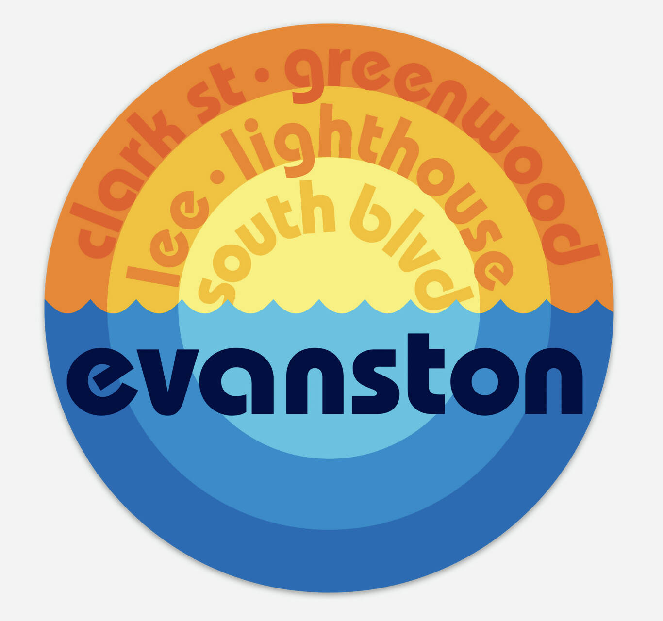 Evanston Beaches Bumper Sticker