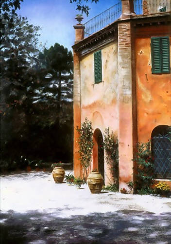 Villa Arancia - matted and shrinkwrapped giclee print