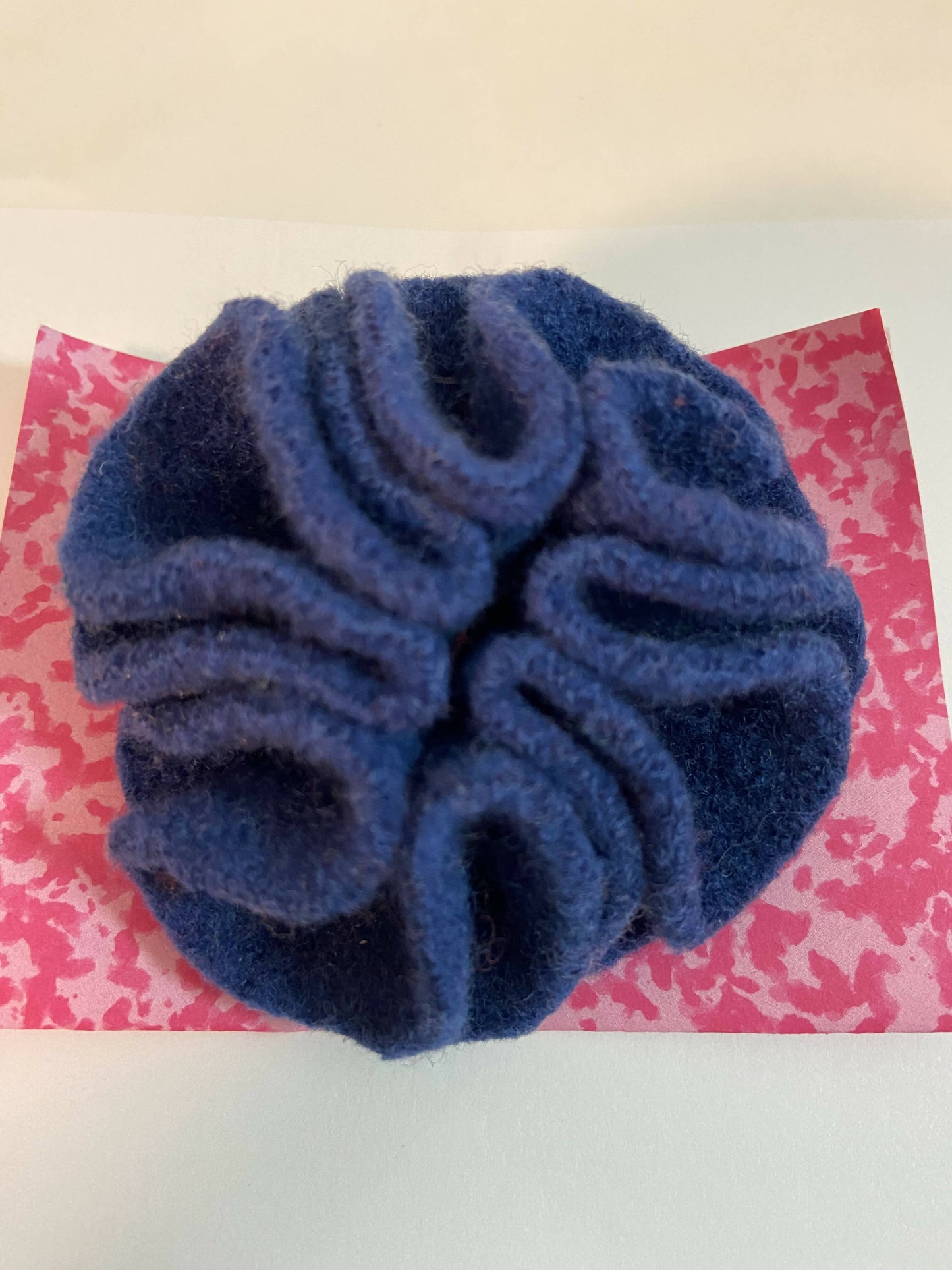 Repurposed Sweater Felted Wool Flower Brooch Pin