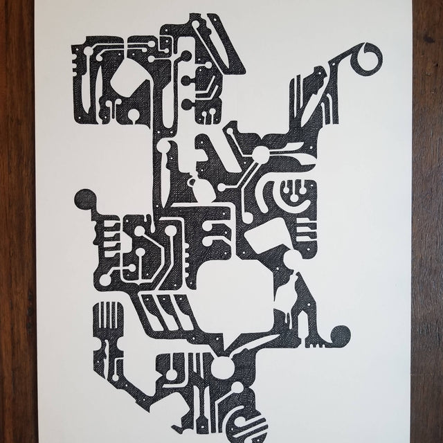 Memory Palace - ink drawing