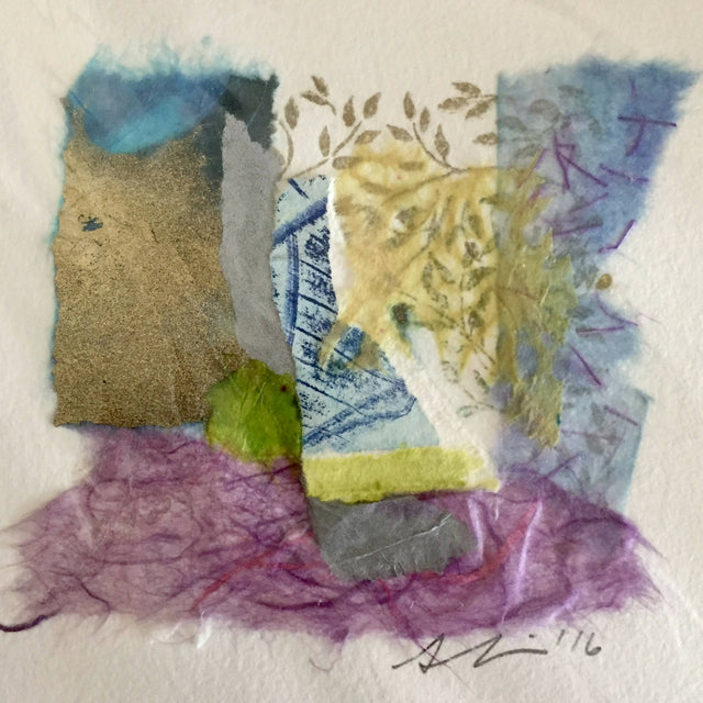 Set of 2 Abstract monotype collage IMG4636