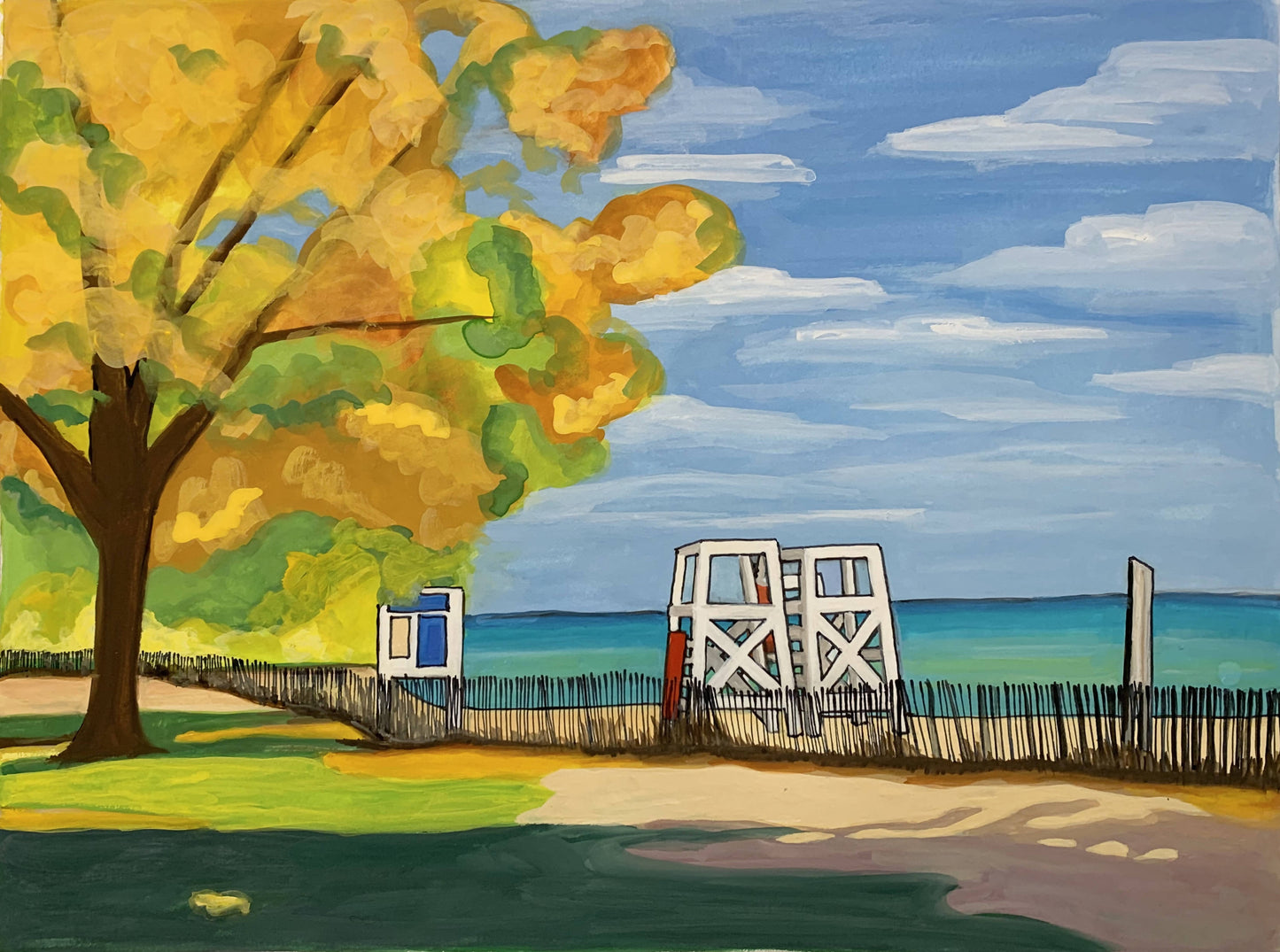 Evanston Beach Set of 6 Notecards