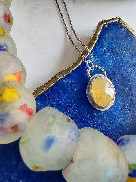 Yellow Sapphire necklace
