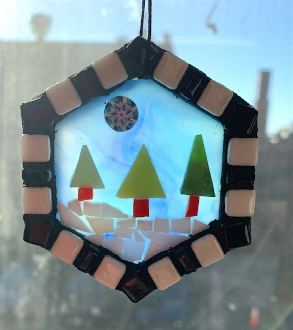 Mosaic Ornament: Christmas Star