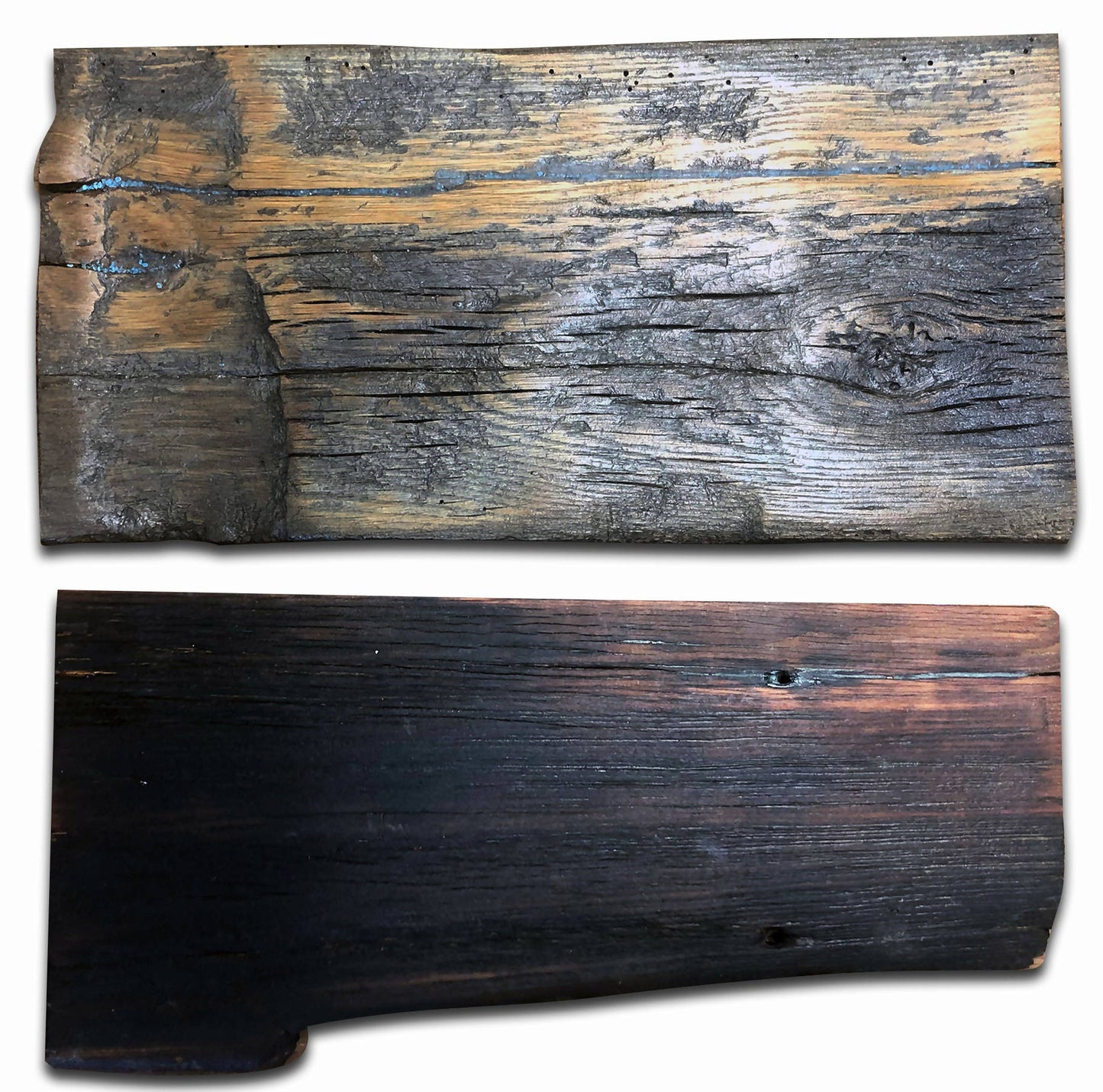 Rustic wood hanging shelf