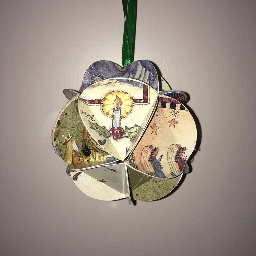 Ornaments • Christmas Cards Repurposed • Paper