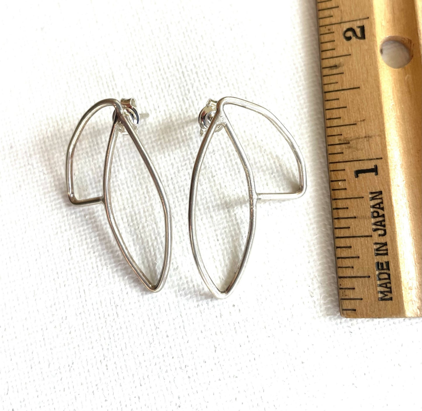 SS leaf or heart earrings