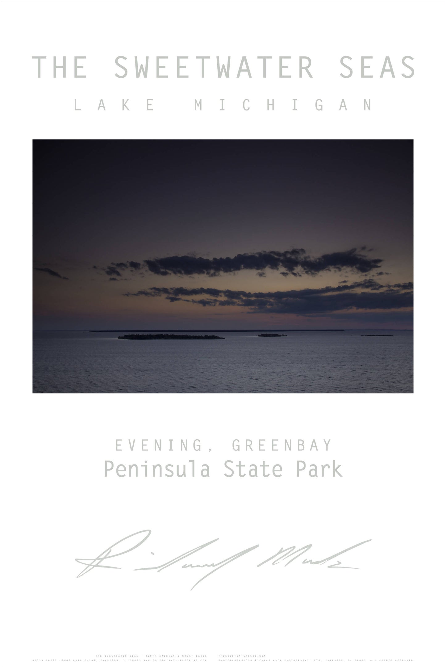 Sweetwater Seas Fine Art Poster - Lake Michigan, Sunset, Peninsula State Park