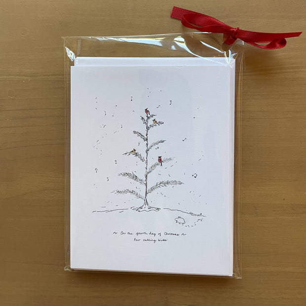 "On the Fourth Day of Christmas" Notecards by Katherine Orr