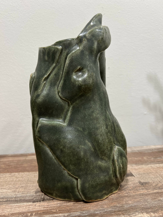 Clay Rabbit Vase