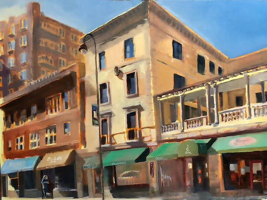 Original Oil Painting - Main Street East : (W B Adams Series #3)