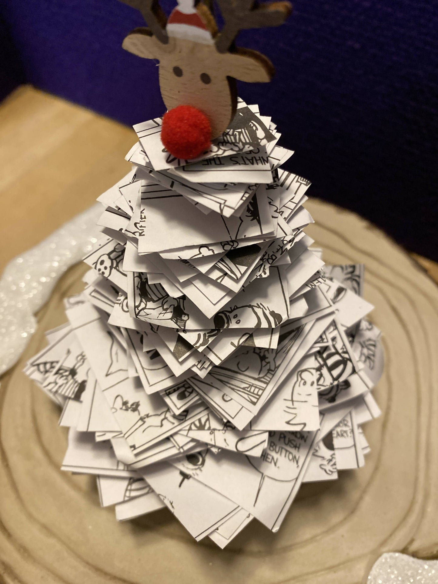 Book Page Christmas Trees