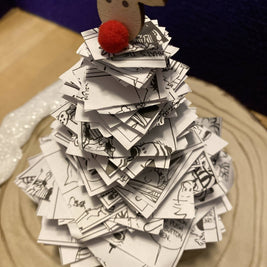 Book Page Christmas Trees