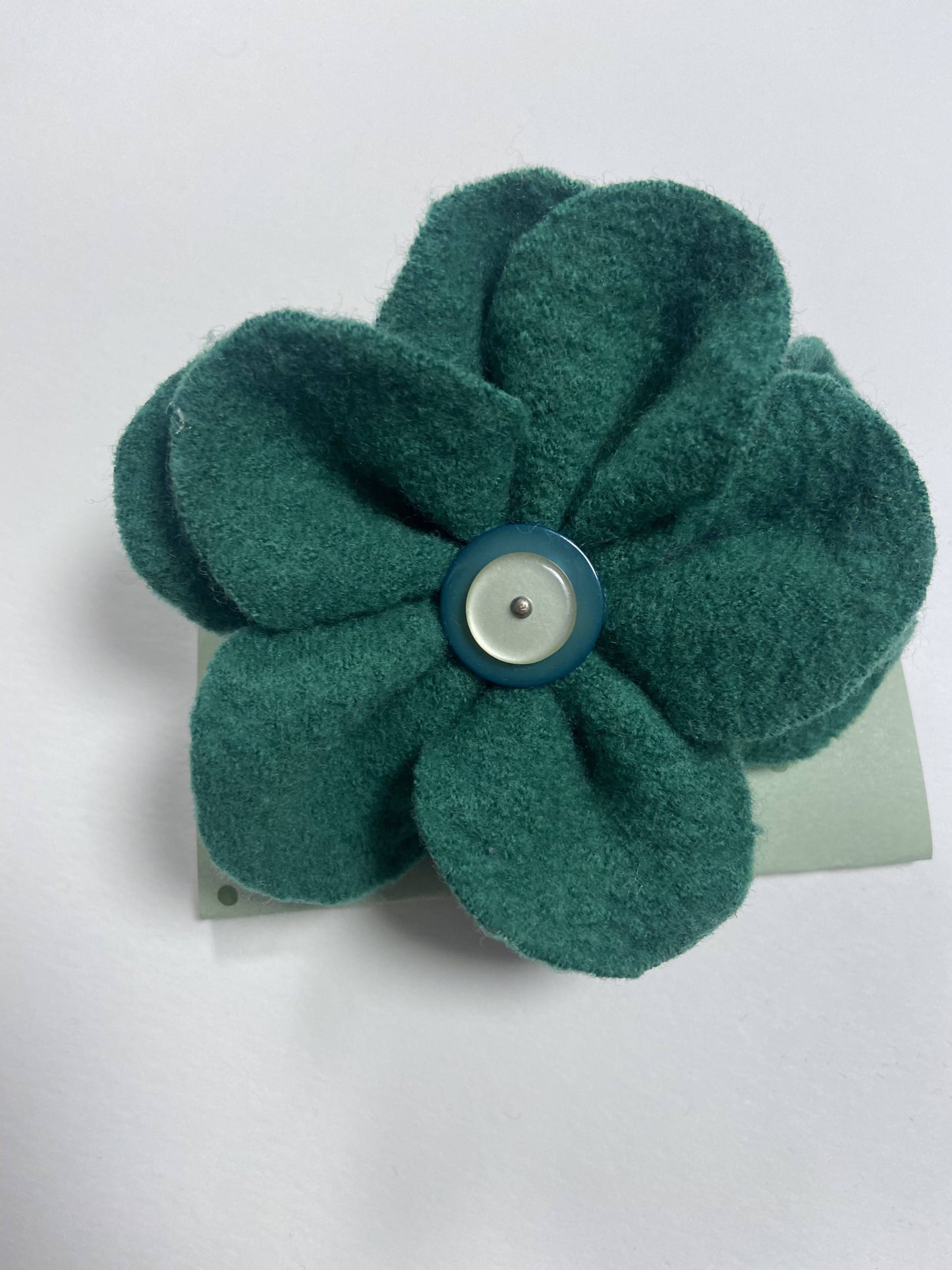 Repurposed Sweater Felted Wool Flower Brooch Pin