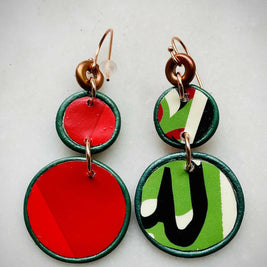 Re*Brew Statement Earrings / Snow Day Dangle