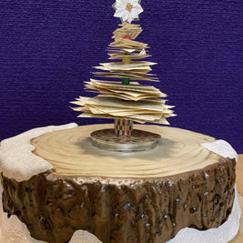 Book Page Christmas Trees