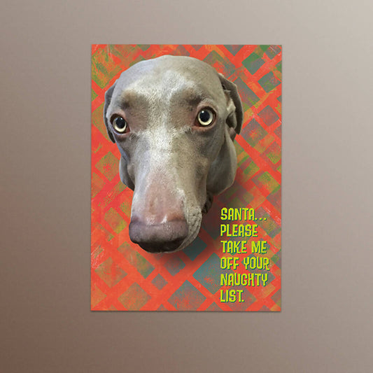 Christmas Cards, Naughty Weimaraner