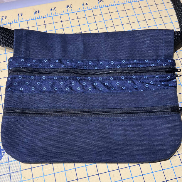 Waxed canvas slim fanny pack