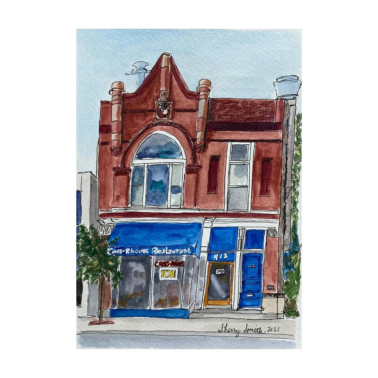 Evanston merchants note cards