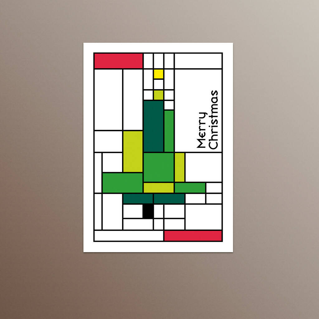 Christmas Cards, Piet Mondrian Style