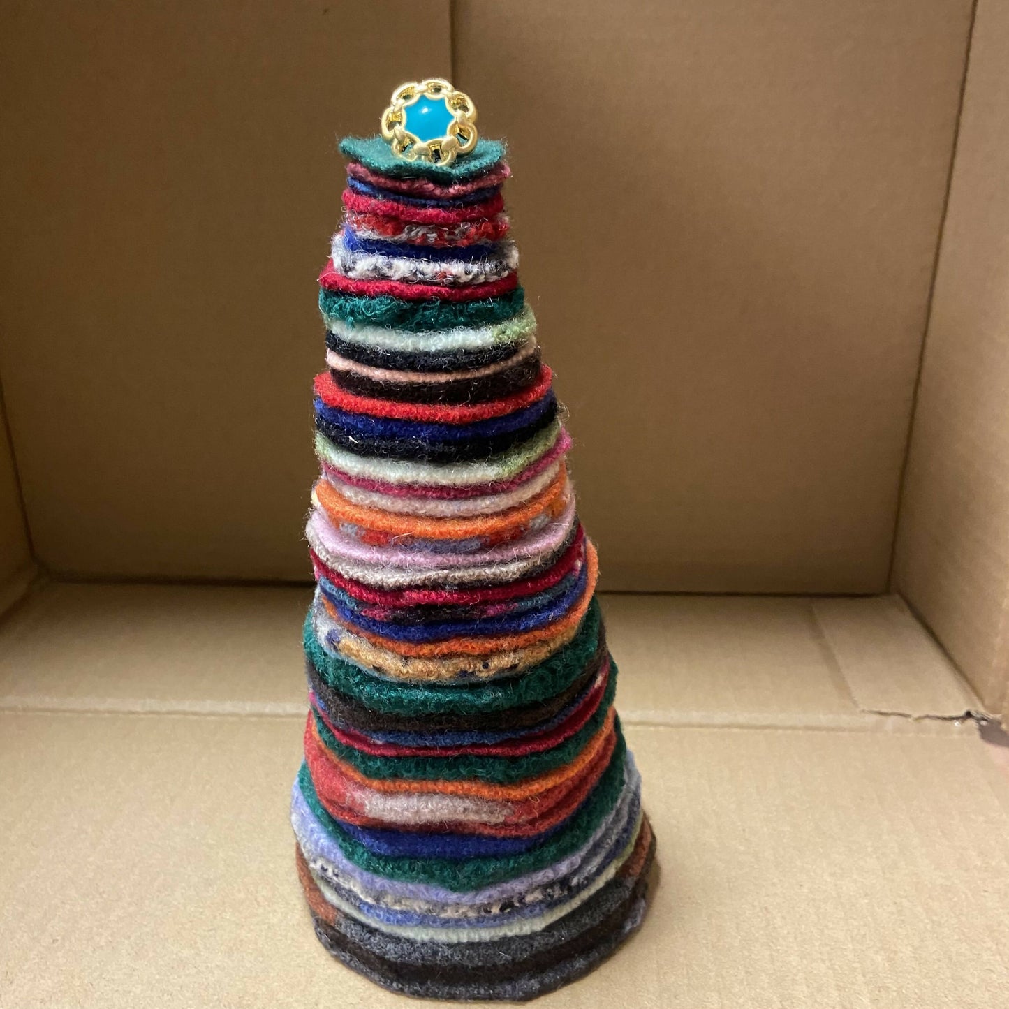 Large Repurposed Sweater Felted Wool Tree