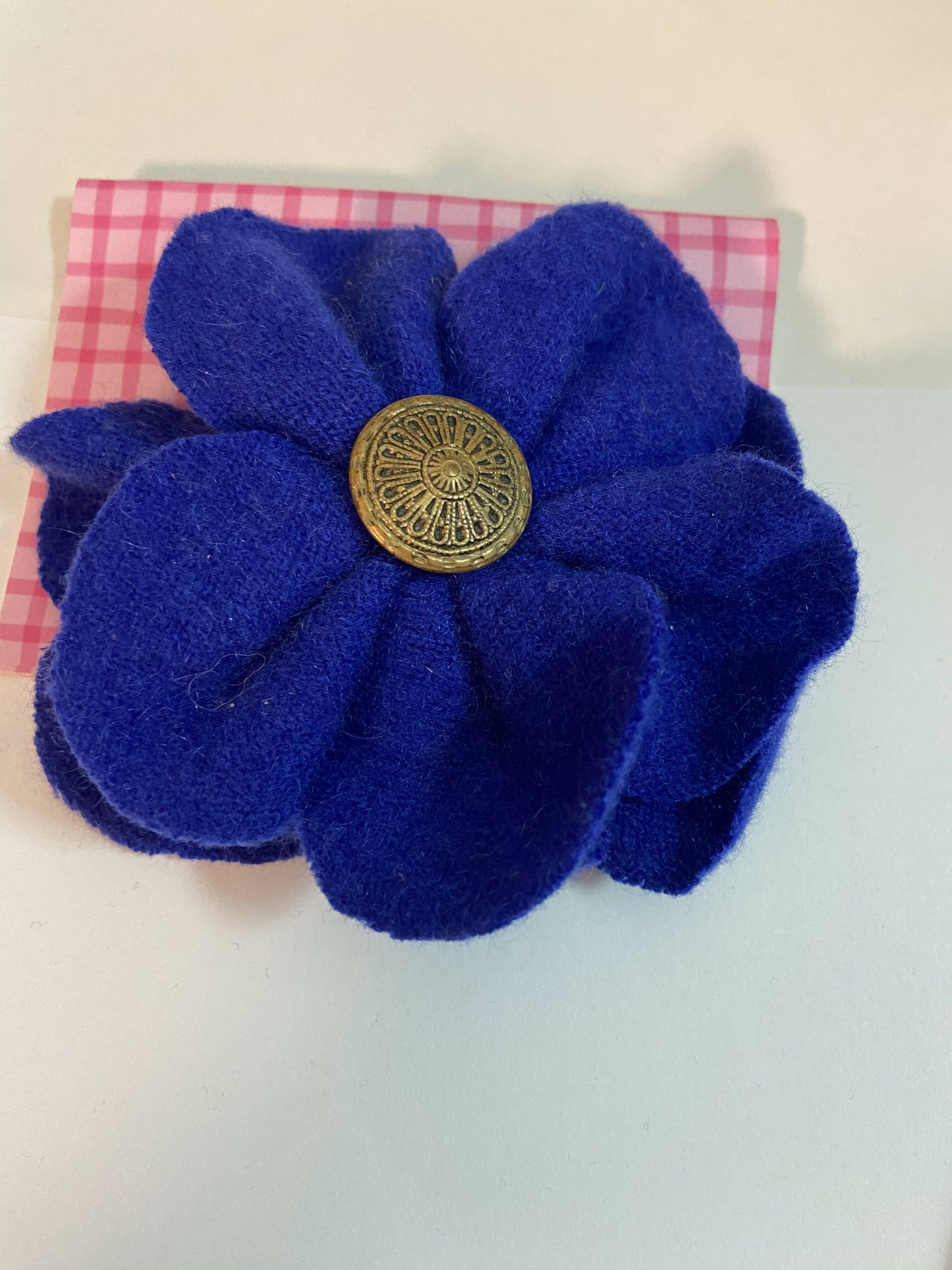 Repurposed Sweater Felted Wool Flower Brooch Pin