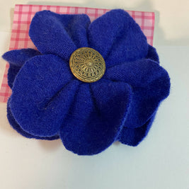 Repurposed Sweater Felted Wool Flower Brooch Pin