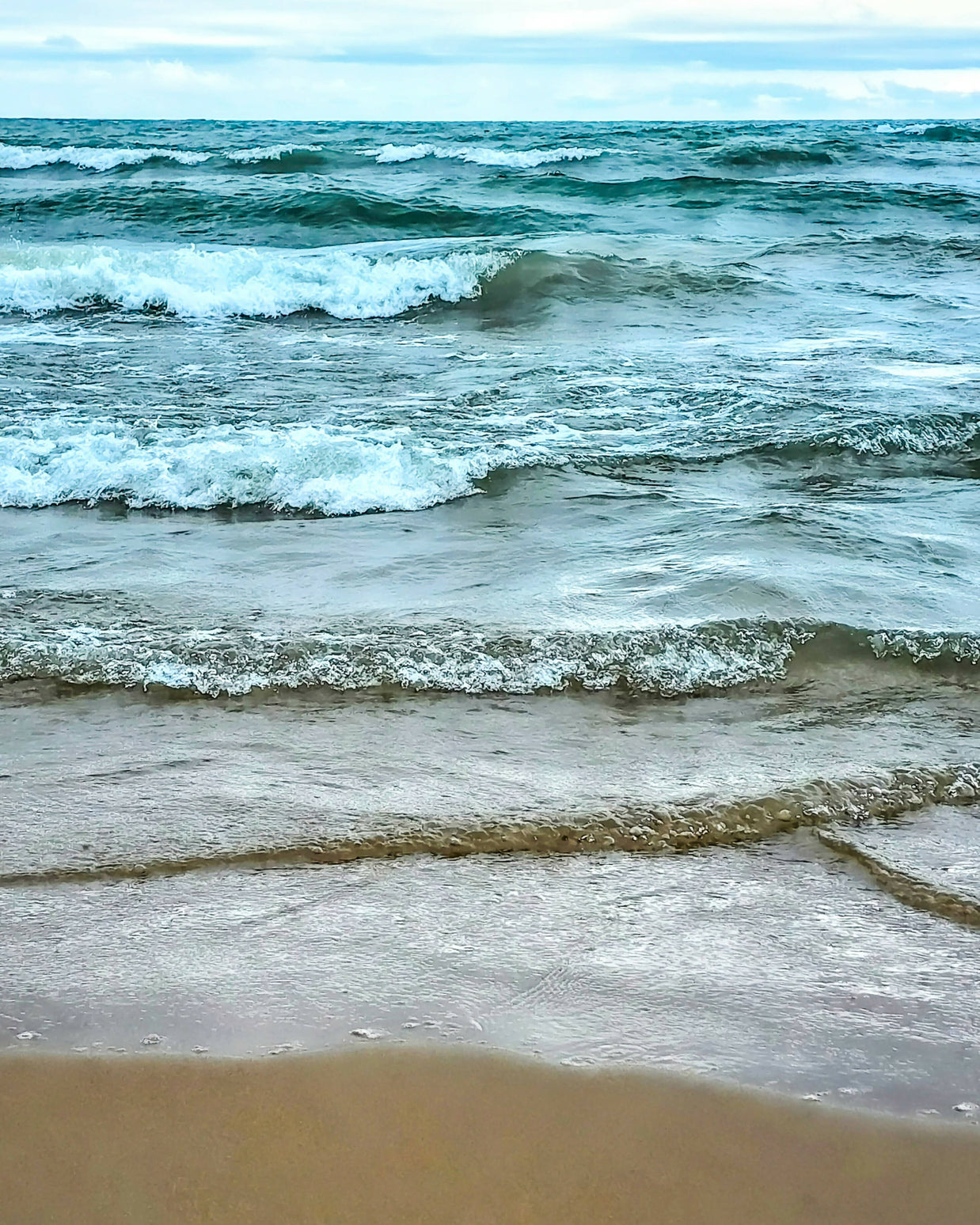 "Layers of Lake Michigan" - Fine Art Print 8"x10" with black acid-free matboard and frame