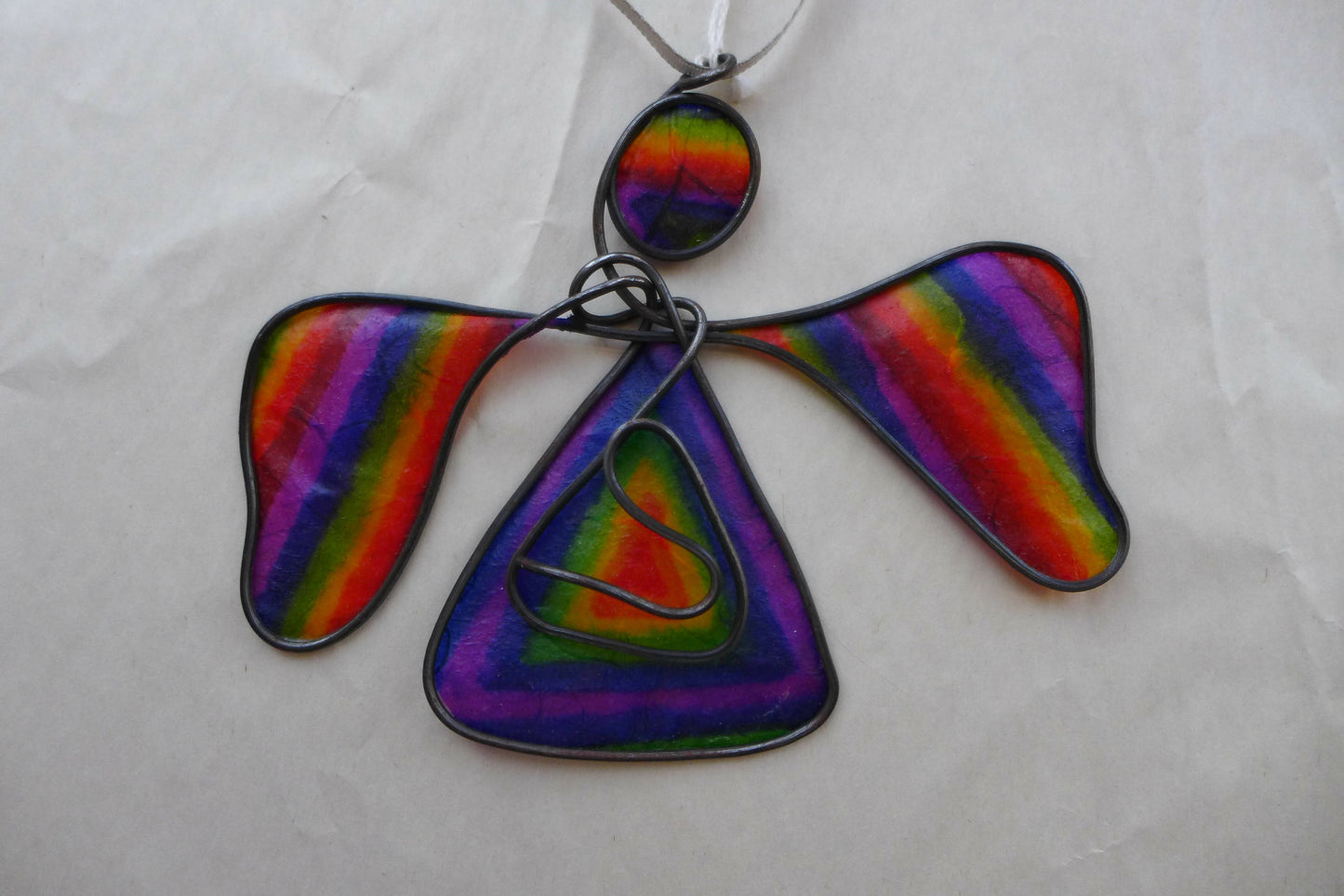 Rainbow Triangle Angel Ornament