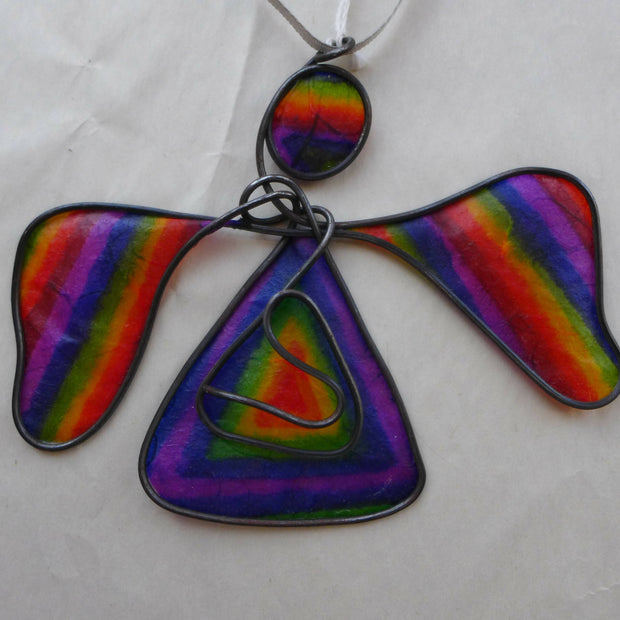 Rainbow Triangle Angel Ornament