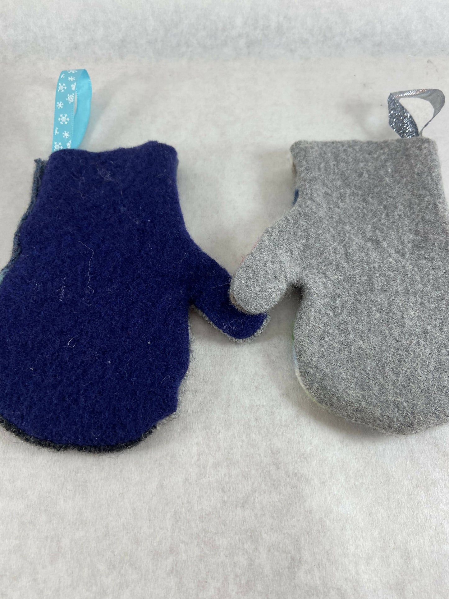Mini Mitten Stocking Repurposed Sweater Felted Wool