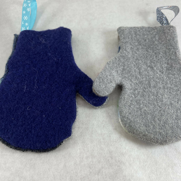 Mini Mitten Stocking Repurposed Sweater Felted Wool