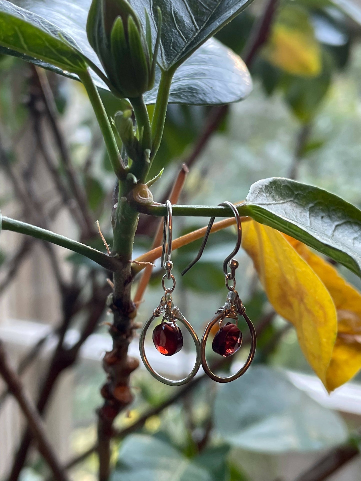 Enshrined Gemstone Earrings in Gold Fill