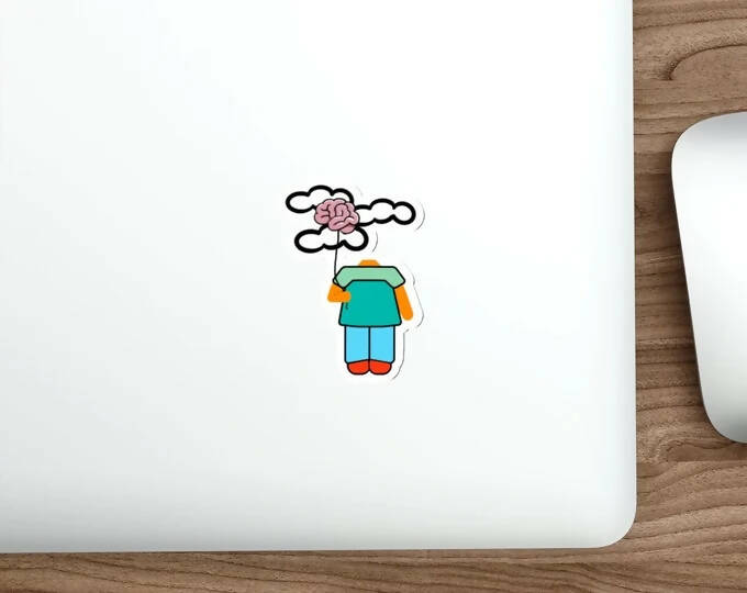 Brain Balloon Sticker