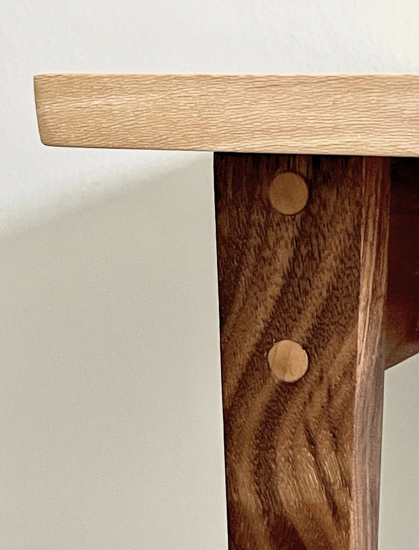 Small Side Table in Hickory and Walnut