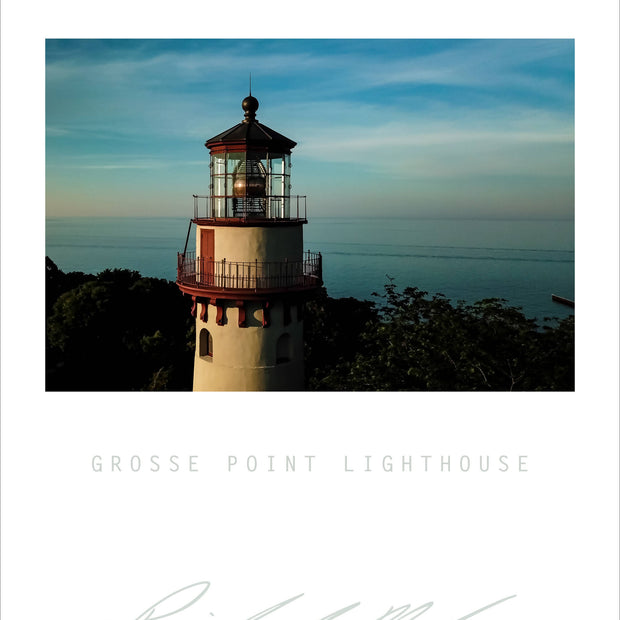 Sweetwater Seas Fine Art Poster - Gross Point Lighthouse Aerial 2